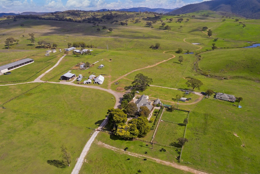 View of Capertee, a property bought by the horse racing industry for retired thoroughbreds.