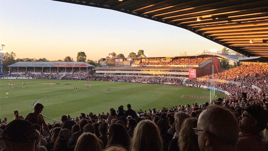 The first game of the inaugural AFLW season is a lock out at Princes Park, in Melbourne.