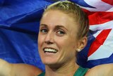 Pearson celebrates with Australian flag