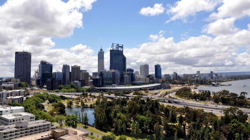 The Perth skyline.