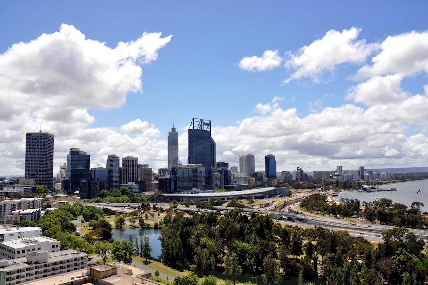 The Perth skyline.