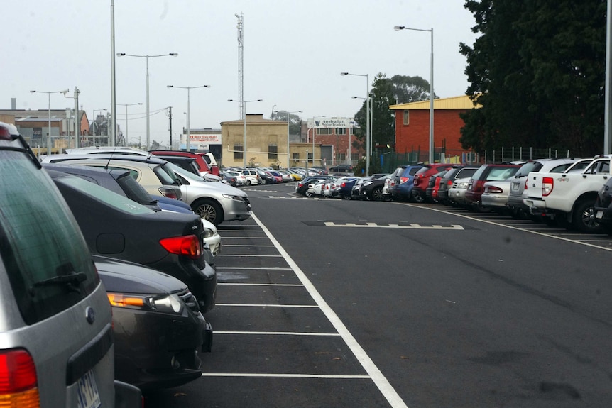 Car park at Mitcham station.