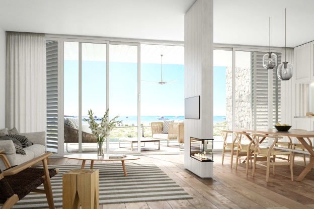 An artist's impression of the Hotel Rottnest expansion, showing in-room accommodation