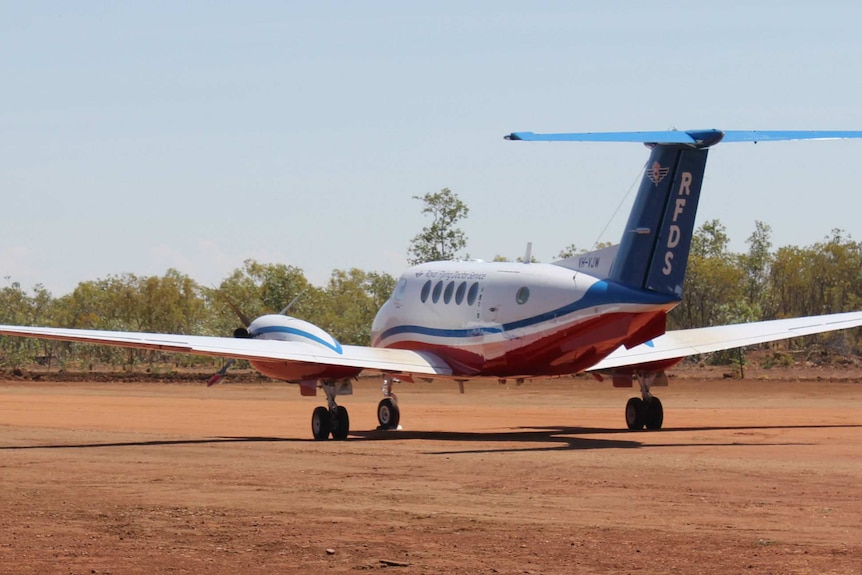 Royal Flying Doctor Service plane lands on