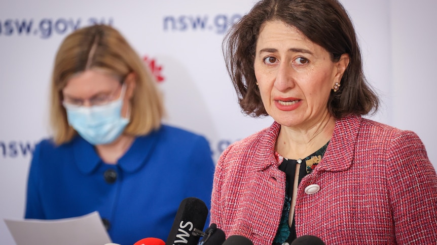 Gladys Berejiklian talks to the media