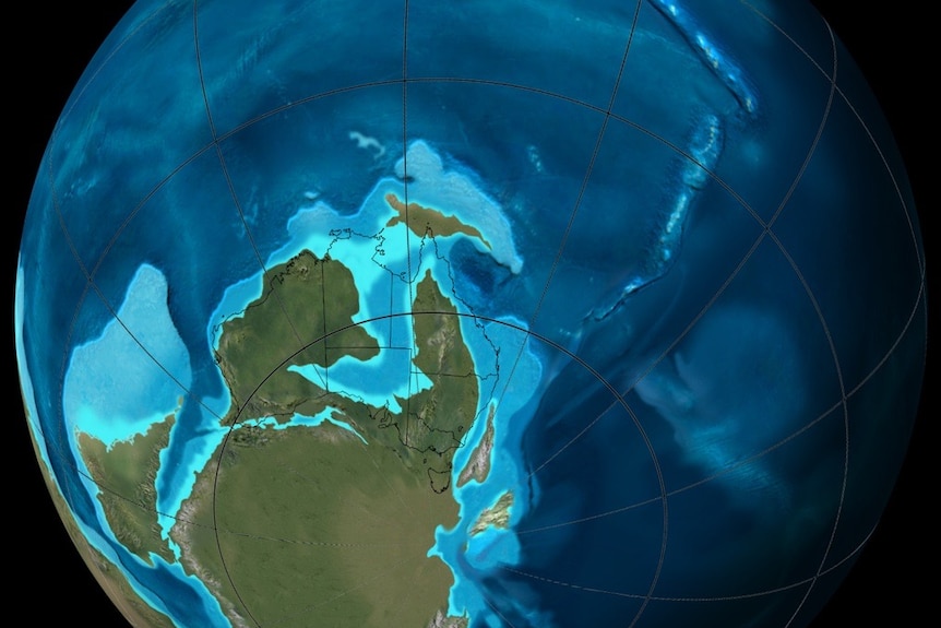 Artist's impression of Gondwana, 120 million years ago