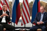 Barack Obama and Vladimir Putin meet at the G8.