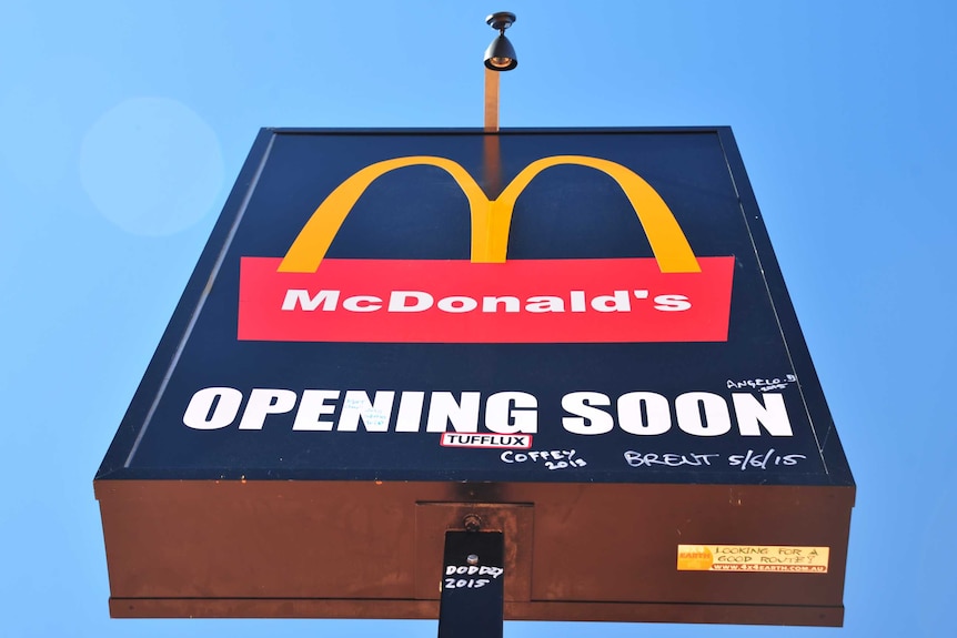 Macca's sign in the Simpson Desert