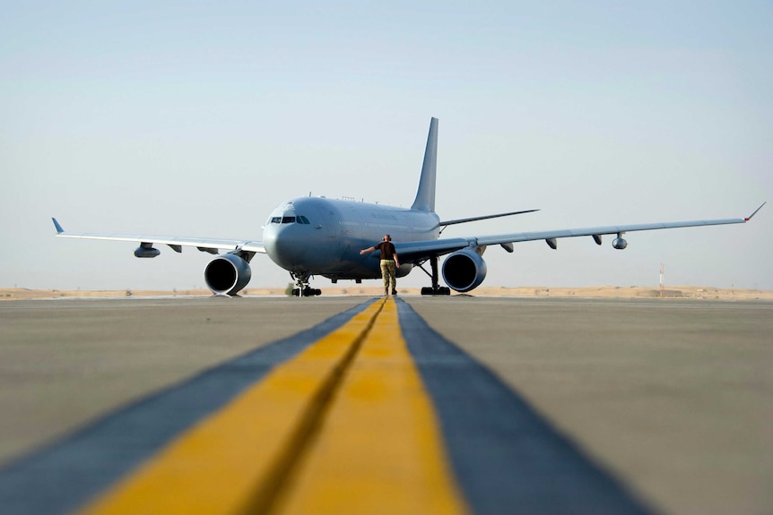 A KC-30A Multi Role Tanker Transport was also involved in the support mission.