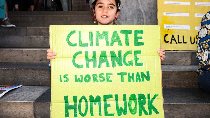 Year 3 student Charlie wants government to work harder to protect oceans and "fix our air", November 20, 2018.