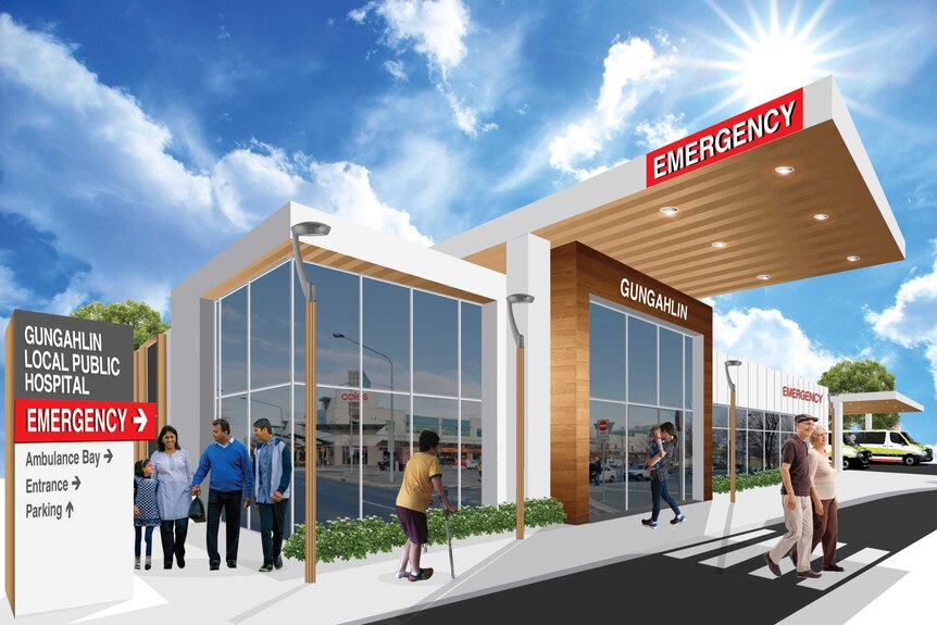 An artist's impression of the Gungahlin Local Public Hospital.