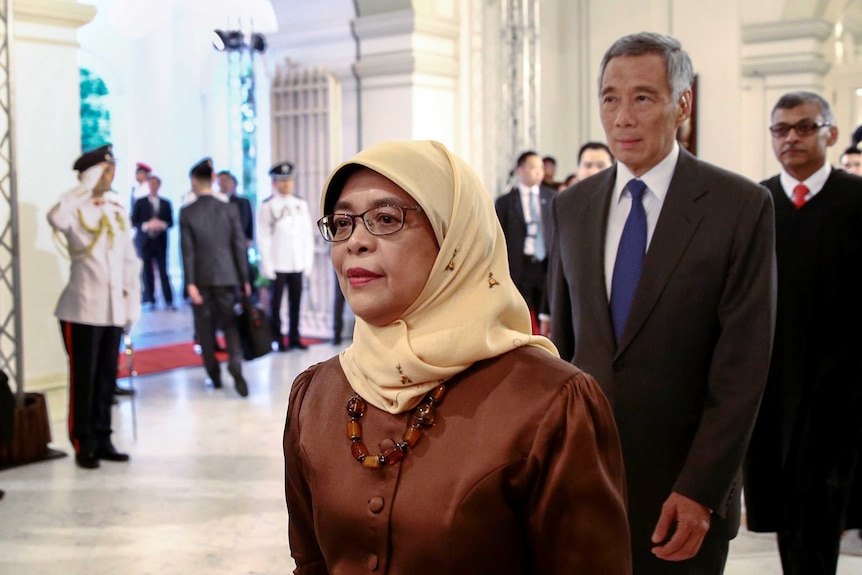 Singapore President Halimah Yacob (left) refused clemency for Prabu N Pathmanathan.