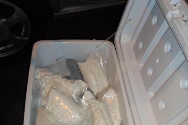 An esky packed with pseudoephedrine found in a car at Bardwell Park
