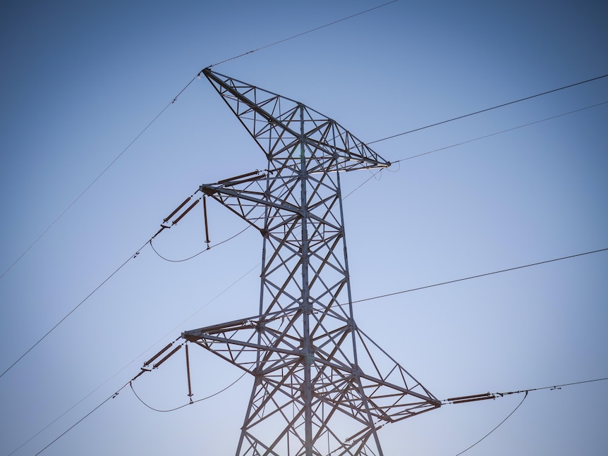 Picture of a high-voltage transmission line