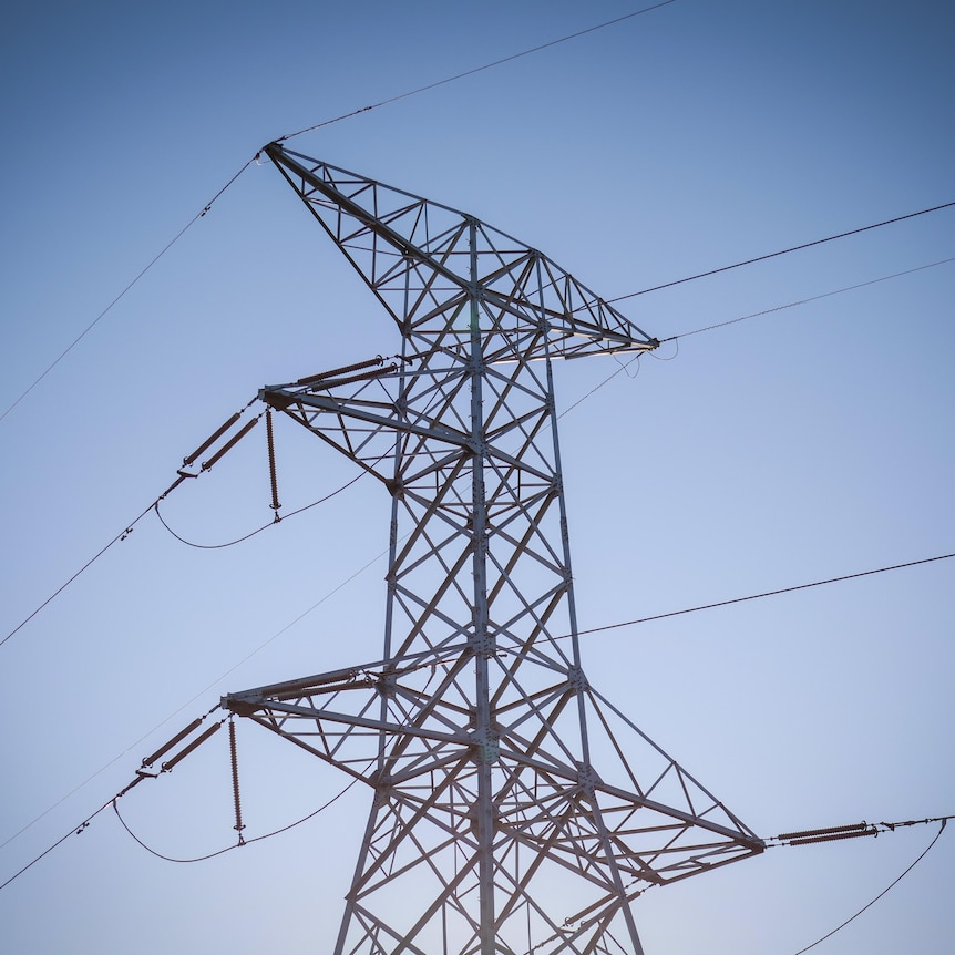 Picture of a high-voltage transmission line