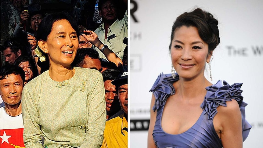 Aung San Suu Kyi (left) and Michelle Yeoh.