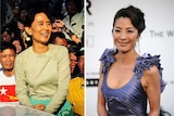 Aung San Suu Kyi (left) and Michelle Yeoh.