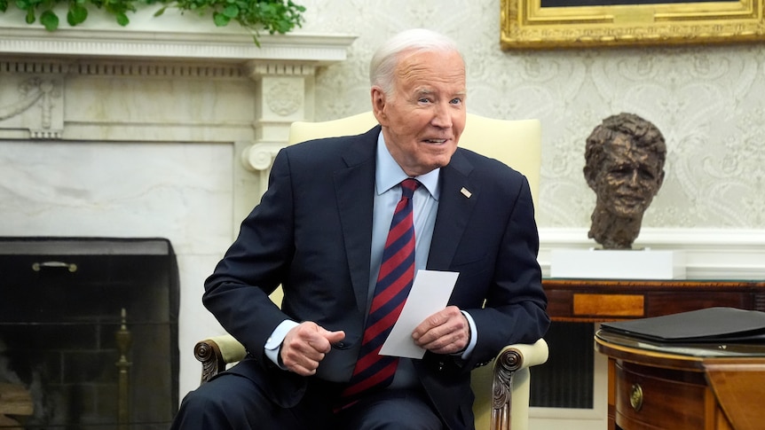 Joe Biden in the Oval office. 