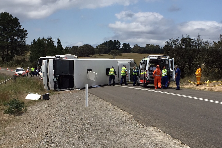 The Australian Defence Force bus rolled near Windellama.