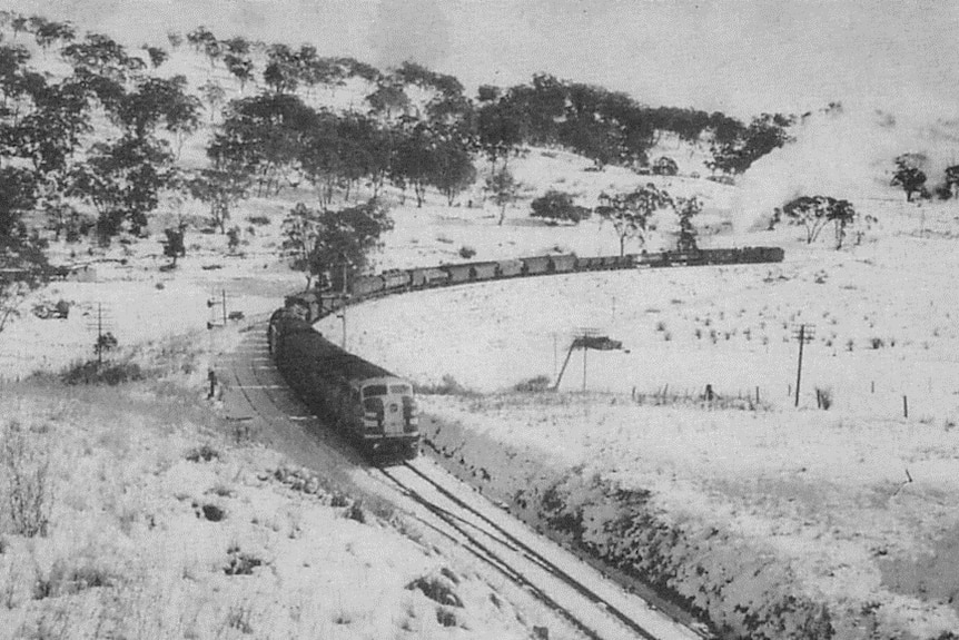 A train in deep snow 