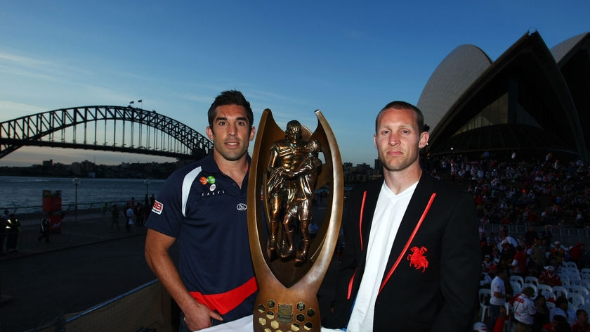 Money-spinner...Braith Anasta and Ben Hornby's sides will square off in the NRL grand final on Sunday.