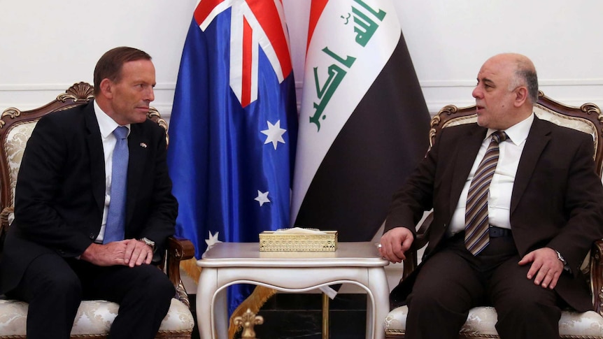 Tony Abbott meets with Iraqi PM Haider al-Abadi