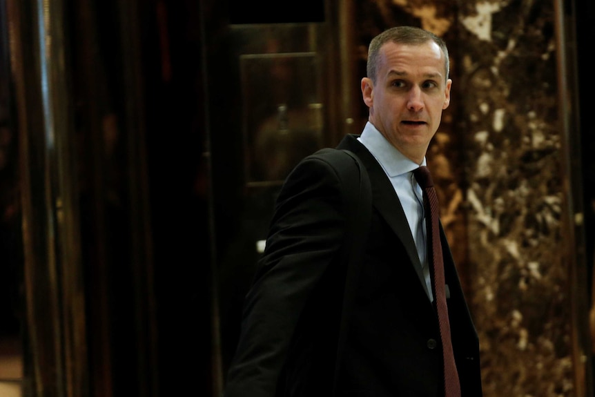 Corey Lewandowski arrives at Trump Tower