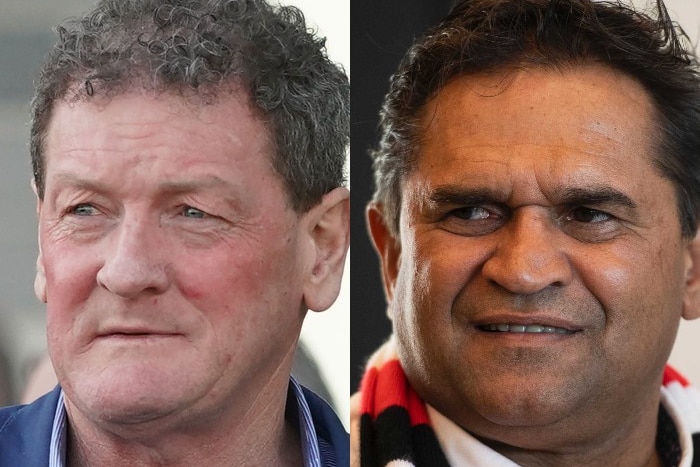 A composite image of both Ricky Nixon and Nicky Winmar.