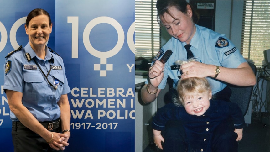 Commander Jo McCabe - now and 1996.
