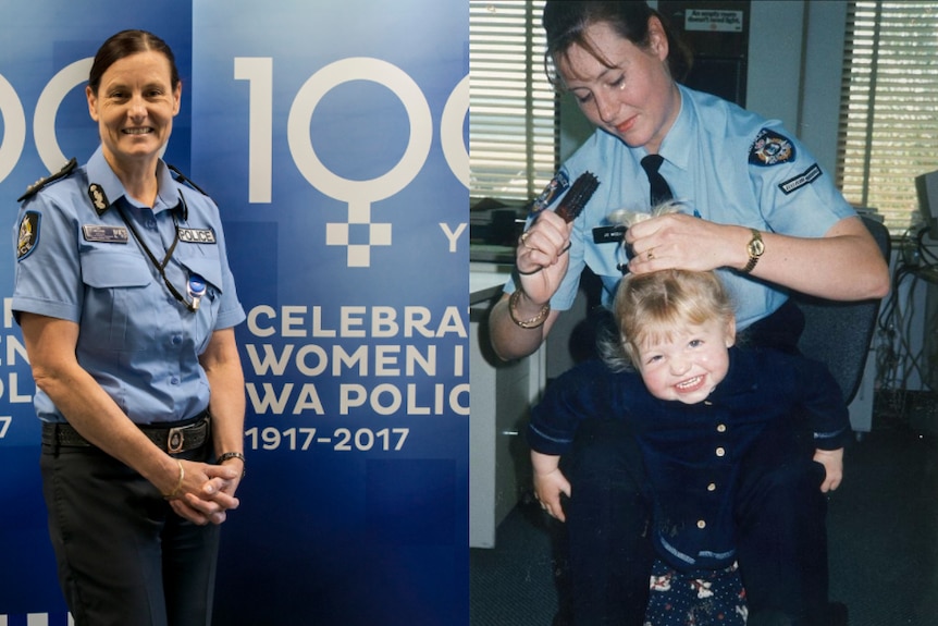 Commander Jo McCabe - now and 1996.