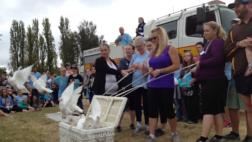 Tara Costigan's family release doves