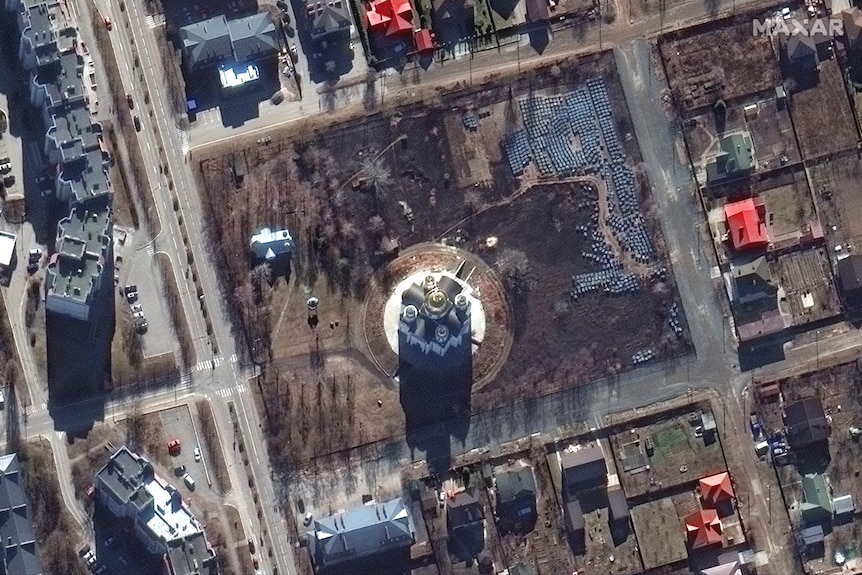  overview of a site at St Andrew's church near Kyiv before excavations