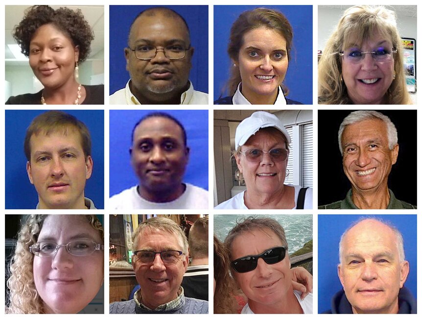 A panel of 2 headshots, showing 12 different smiling adults.