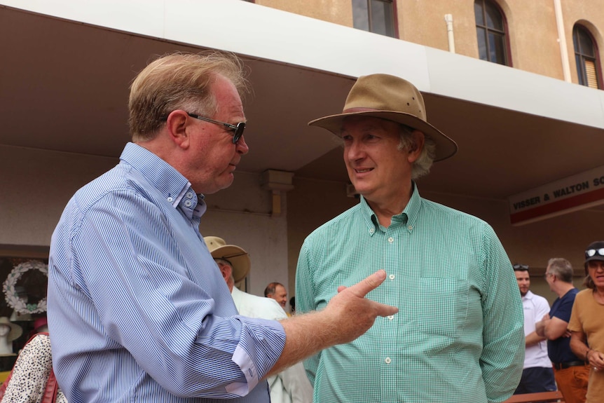 Broken Hill mayor Wincen Cuy and environmental lawyer Simon Molesworth.