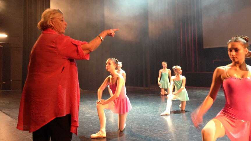 Joy Ransley with her ballet students
