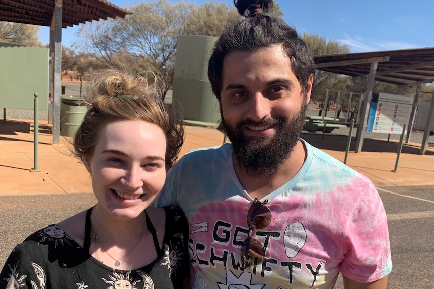 A Melbourne couple on their way home from Uluru before NT-SA border closes.