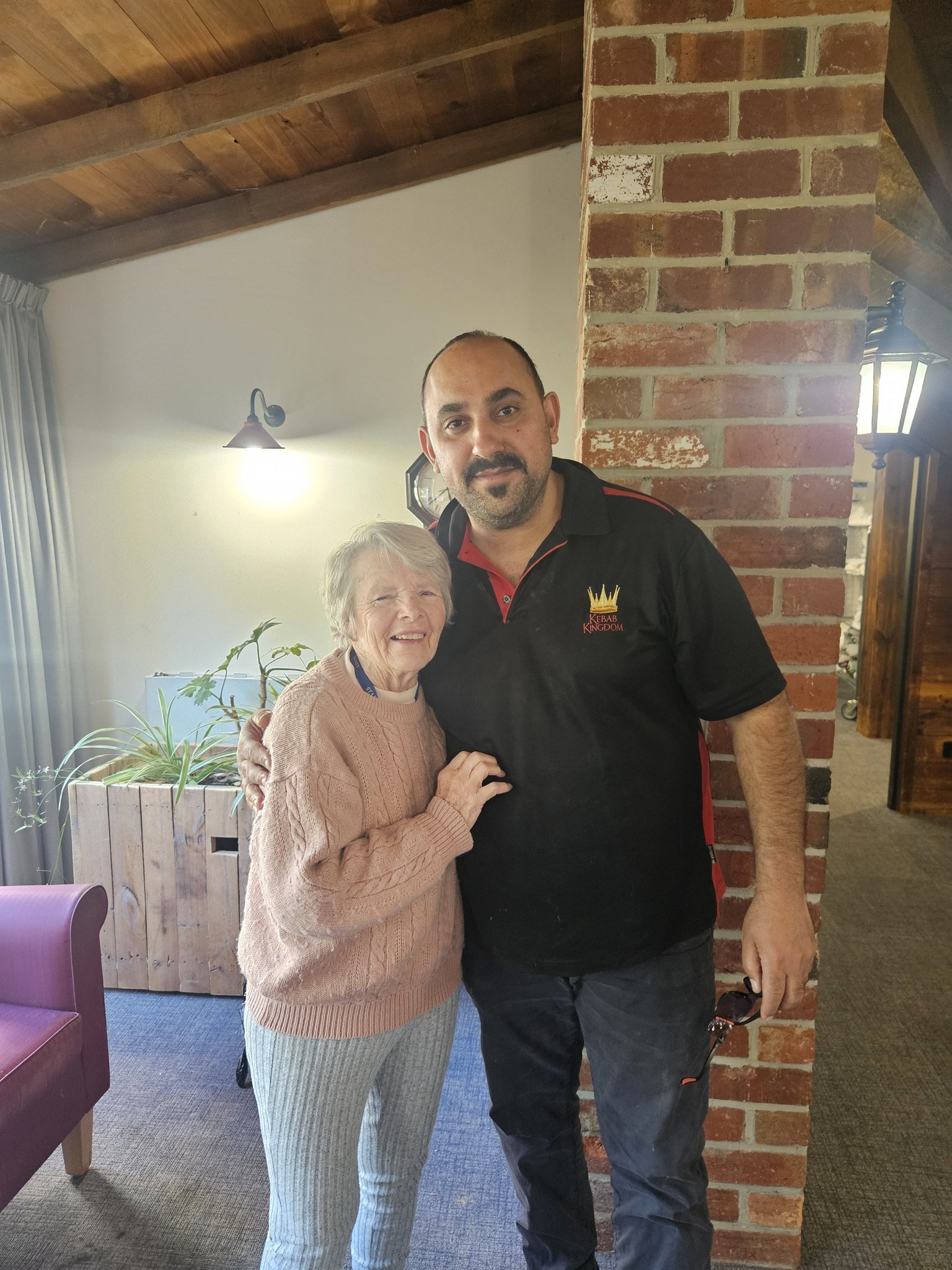 Leo Habib and favourite customer Maureen