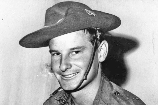 A soldier wearing a slouch hat.
