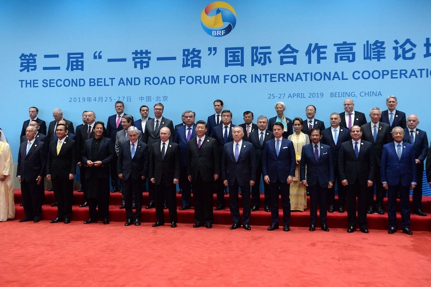 Leaders from across South-East Asia and elsewhere pose with Chinese President Xi Jinping.