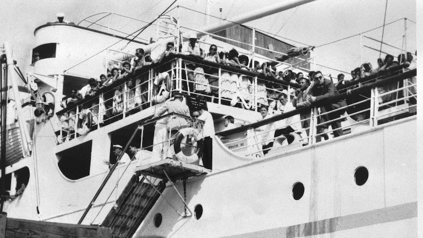 1950s Italian migrant ship Flaminia