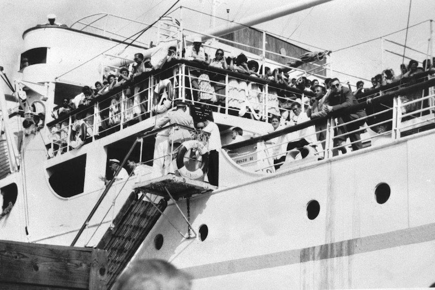 1950s Italian migrant ship Flaminia