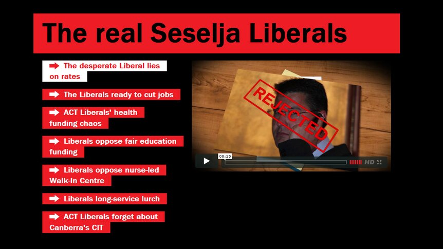 Labor says the realzed.com exposes the Canberra Liberals' lies.