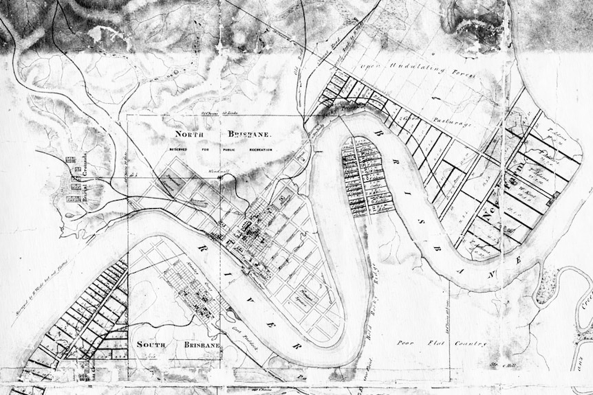 Brisbane Town land survey from the mid 1800s.