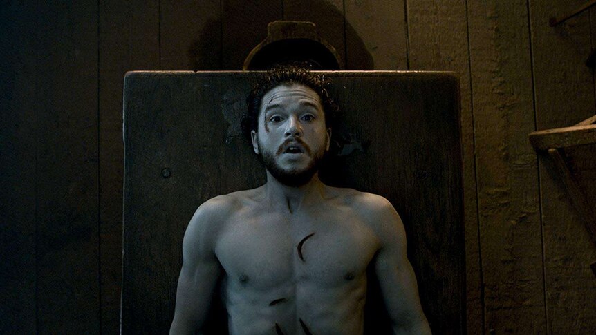 Kit Harrington in a pivotal scene from season six of Game of Thrones