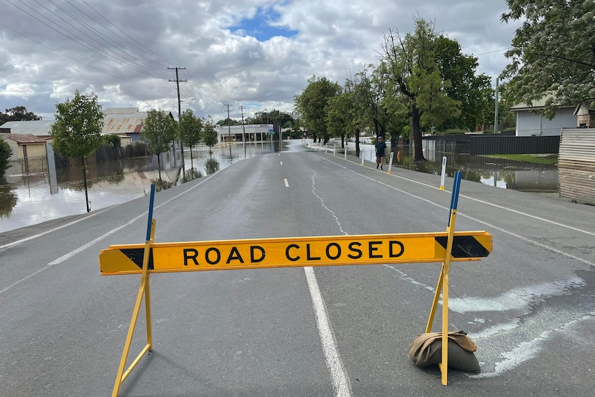 A blocked off street in Forbes.