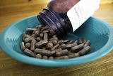 Placenta pills in a bowl.