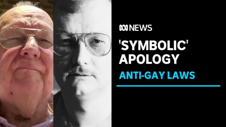 'Symbolic' Apology, Anti-gay Laws: A composite image of a man – one in colour, one in black and white.