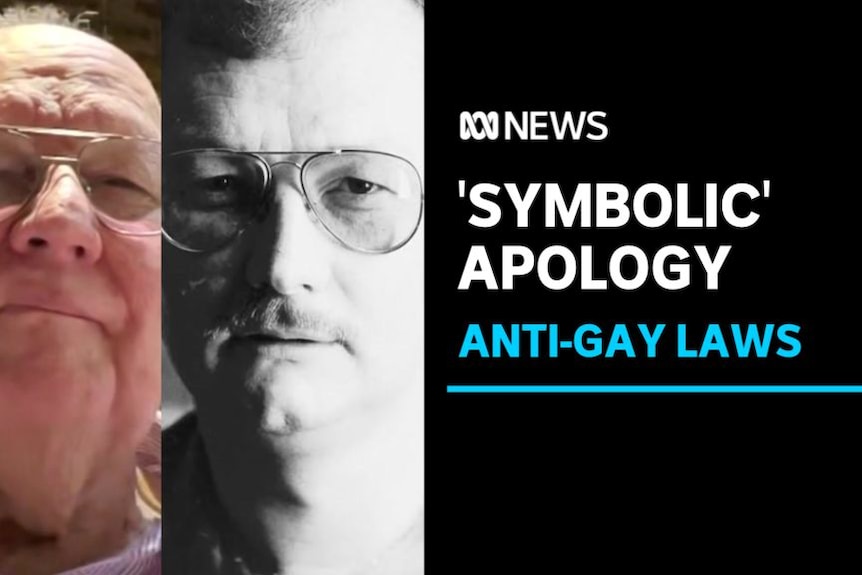 'Symbolic' Apology, Anti-gay Laws: A composite image of a man – one in colour, one in black and white.