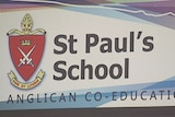 Sign at St Paul's School at Bald Hills on Brisbane's northside in November 2015