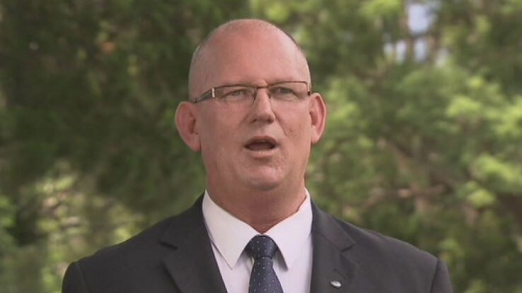 The Queensland Agriculture Minister Bill Byrne speaking to media in Brisbane.